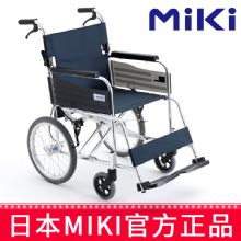 MIKI手动轮椅车MPTC-46JL 蓝色S-3重量11.5公斤，小型便携，免充气实心胎轮椅