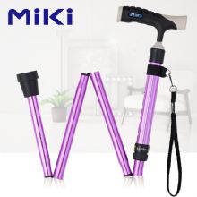 MIKI折叠拐紫色  MRF-011220 家用老人拐杖 轻便折叠手杖