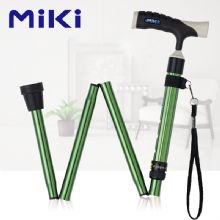 MIKI折叠拐绿色  MRF-011220 家用老人拐杖 轻便折叠手杖